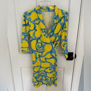 J. McLaughlin Panama Wrap Dress in Lily Pad Print size XS